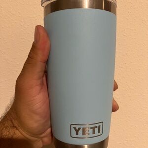Yeti Sky Blue 20 oz Tumbler.  HTF.  Please see all pictures for condition.